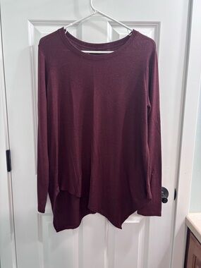Women’s Maurice’s 24/7 Long Sleeve Burgundy Maroon Shirt Size Medium
